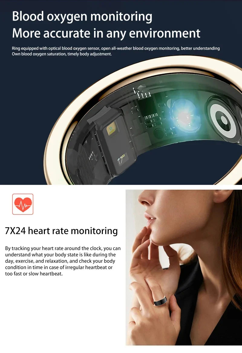Xiaomi Smart Ring Men Women Bluetooth Health Monitoring Blood - Oxygen - Sleep - Heart Rate, Waterproof