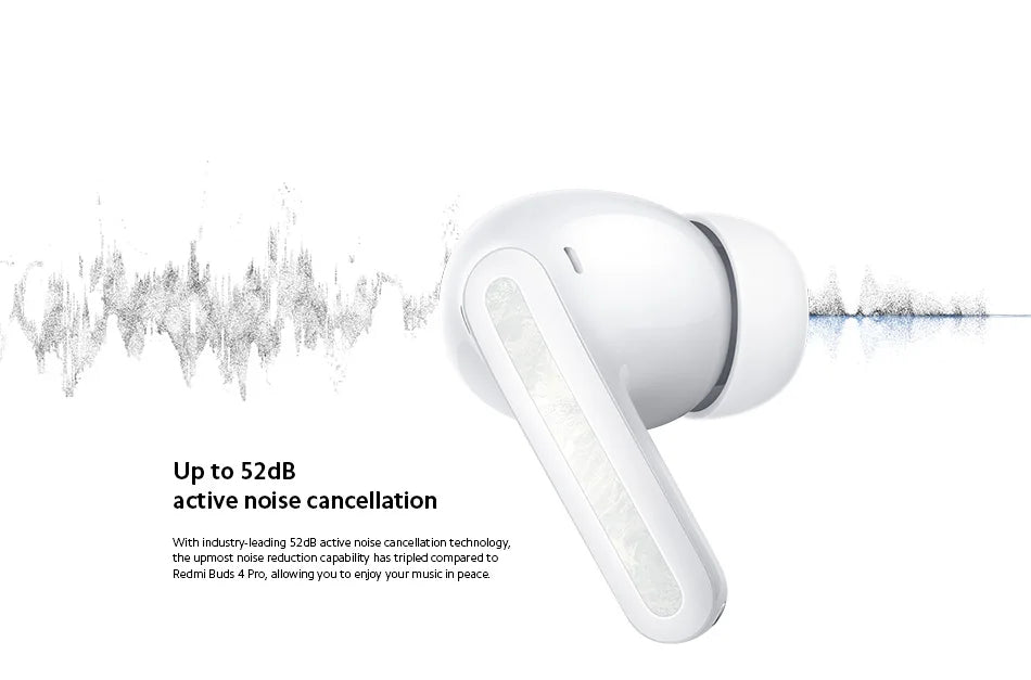 Global Version Xiaomi Redmi Buds 5 Pro Up to 52dB Active Noise Cancellation 38 Hours Long Battery