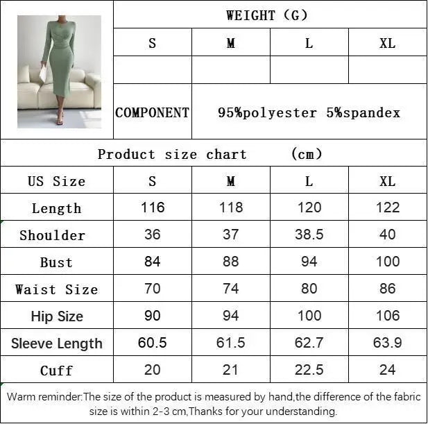 Women's Suit French Dress Professional Long Dress Office Commute Dress Round Neck Slim-fit