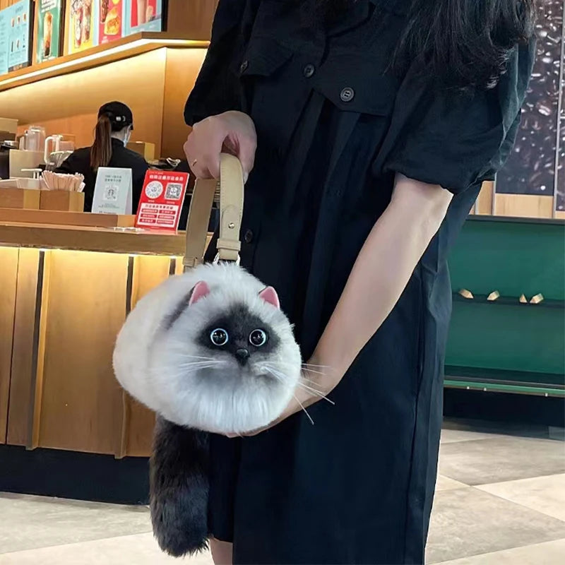 Women Exquisite Shoulder Underarm Bags Siamese Cat Bag
