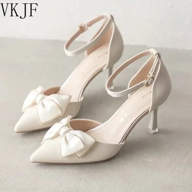 Medium Heel Pointed Toe Butterfly Stilettos