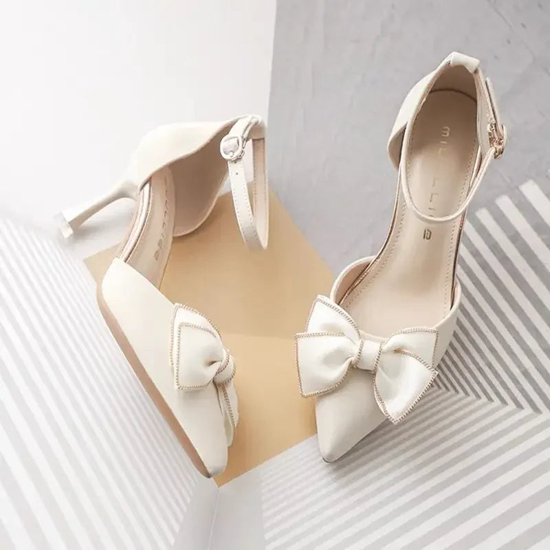 Medium Heel Pointed Toe Butterfly Stilettos