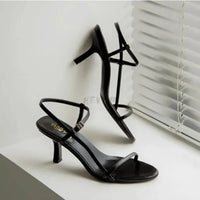 Leather Suit Female Beige Women’s Shoes High Heels Low-heeled Black Comfort New Stiletto