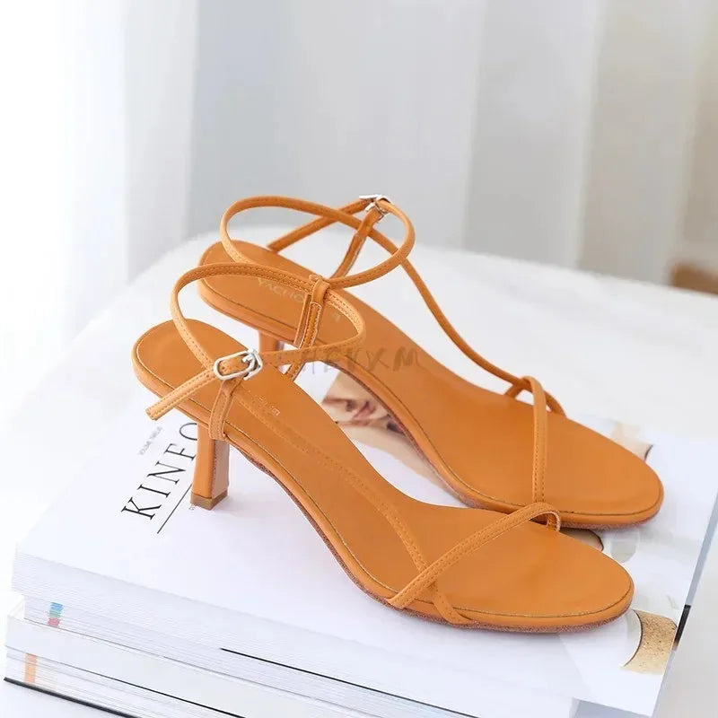 Leather Suit Female Beige Women’s Shoes High Heels Low-heeled Black Comfort New Stiletto