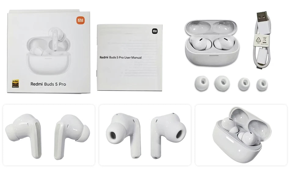 Global Version Xiaomi Redmi Buds 5 Pro Up to 52dB Active Noise Cancellation 38 Hours Long Battery
