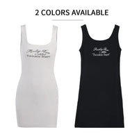 Mini Dresses for Women Short Ribbed Scoop Neck Sleeveless Casual Club Party Tank Y2k Cute Basic Fitted Bodycon Dress