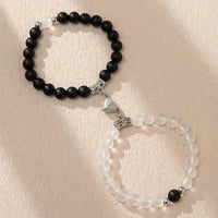 2Pcs Glow in Dark Lover Bracelets with heart Couple Braceket BFF Bracelets