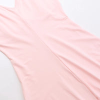 Elegant Sleeveless Ruffles Sexy Long Dress For Women Summer New Deep V Neck Backless Thigh High Split Maxi Dress