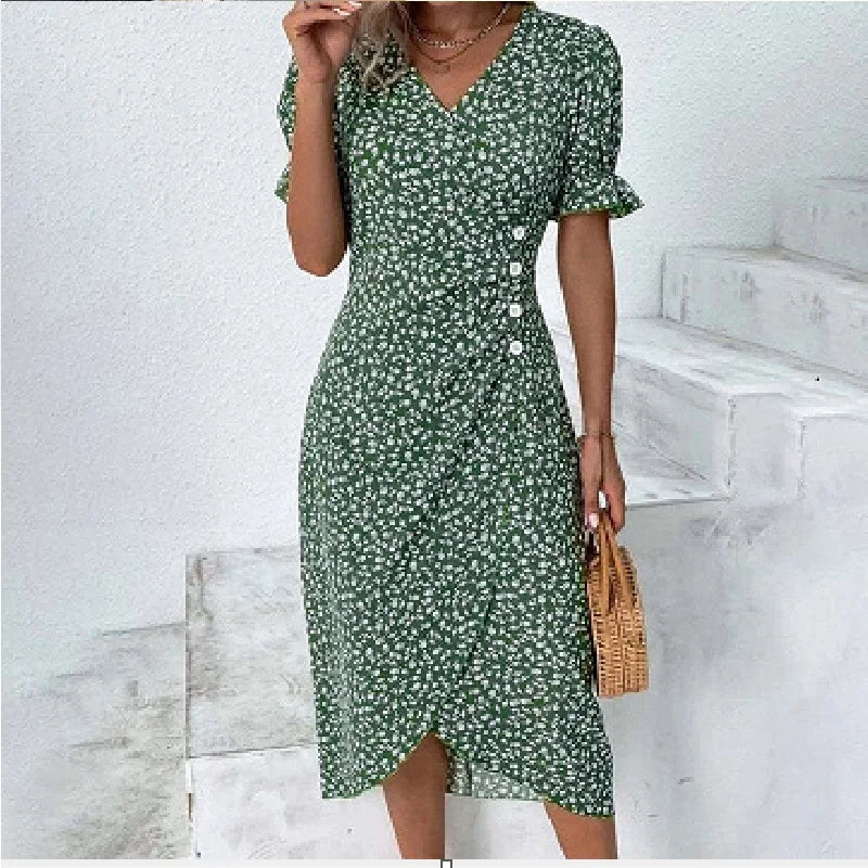 Sweet Wind Sleeveless Dress Summer Halter-top Pure Color Sash a Short Skirt