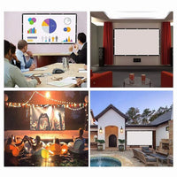 60-150 inch Portable Foldable Projector Screen High Density White No Creases Soft Projection Screen 16:9 for Home Indoor Outdoor