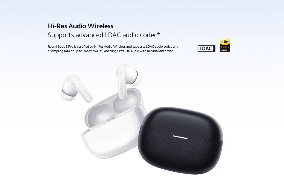 Global Version Xiaomi Redmi Buds 5 Pro Up to 52dB Active Noise Cancellation 38 Hours Long Battery
