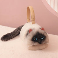 Women Exquisite Shoulder Underarm Bags Siamese Cat Bag