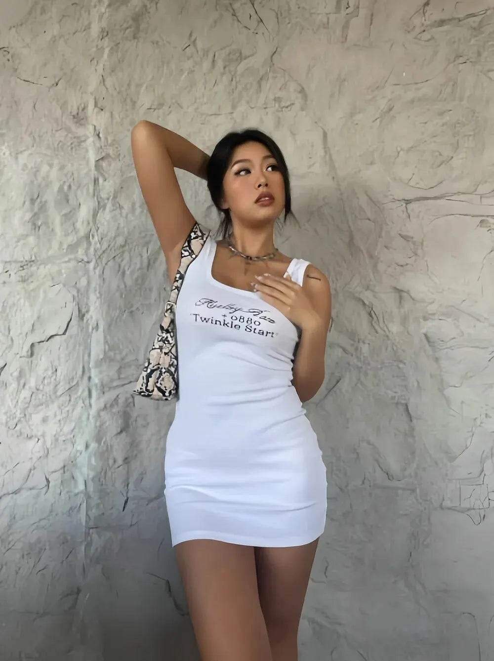 Mini Dresses for Women Short Ribbed Scoop Neck Sleeveless Casual Club Party Tank Y2k Cute Basic Fitted Bodycon Dress