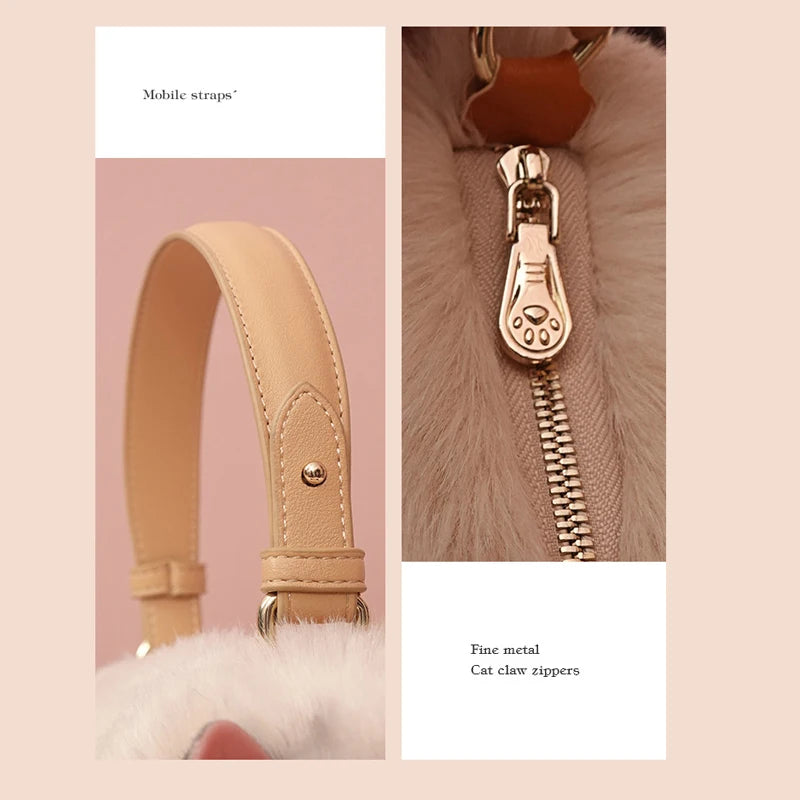 Women Exquisite Shoulder Underarm Bags Siamese Cat Bag