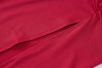 Sexy Maxi Dress Women Fashion Waist Cut Out Slim Party Dresses Red Long Sleeve Evening Party Christmas Dress