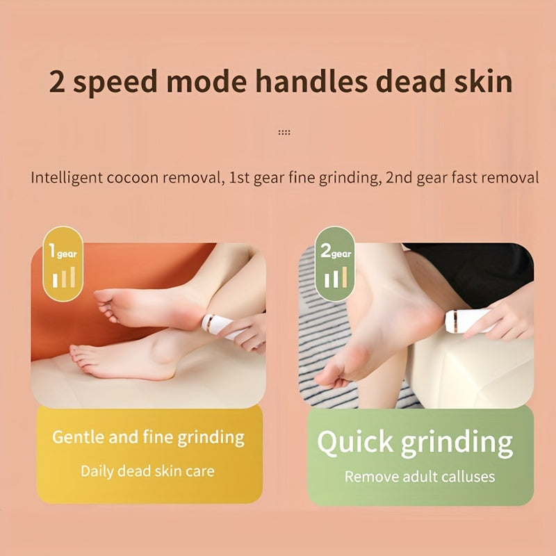 Electric Feet Callus Remover, Professional Electric Callus Remover, Rechargeable Portable Electronic Foot File Pedicure Tools - Veloxea