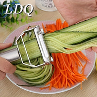 1pc Stainless Steel Vegetable Peeler - Multi-Function Fruit & Potato Grater For Dining & Relaxing, Manual Uncharged Kitchen Gadget For Restaurant - Veloxea