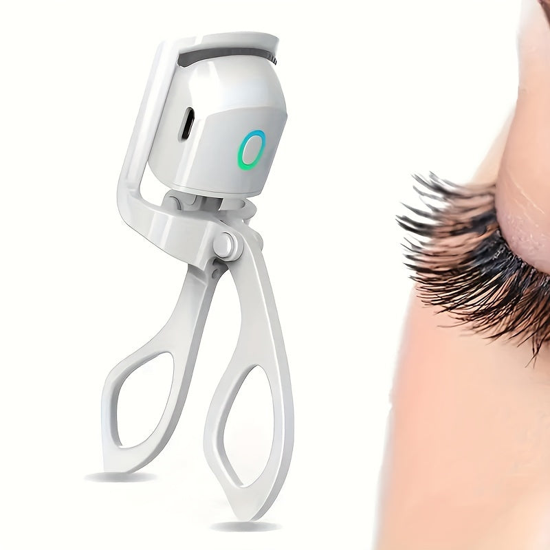 1pc ABS Electric Eyelash Curler, Modern Eyelashes Instrument For Home, Long-Lasting Curled Eyelashes, Eyelashes Clip, Eyelash Curler, Makeup Tools - Veloxea