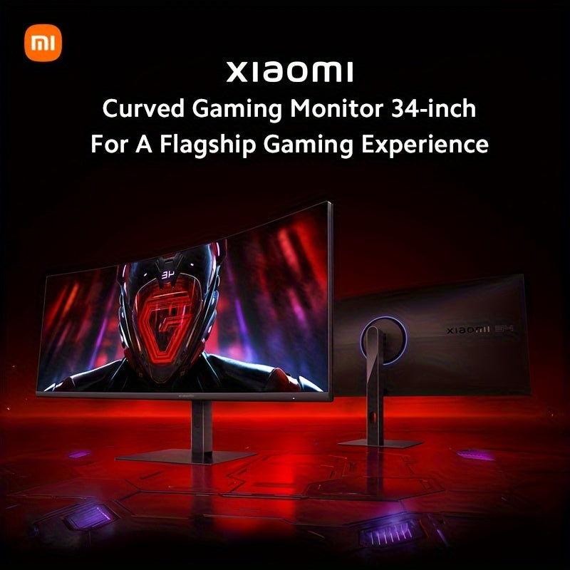 Xiaomi 34-inch Curved Gaming Monitor 180Hz High Reshed Rate 1ms Fast FreeSync Premium E<2* Professional Calibration 95%DCI-P3 100% SRGB* Low Blue Light Computer Screen Monitor Desktop Monitor - Veloxea