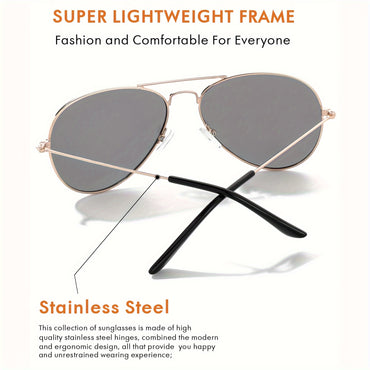 Pilot Sunglasses For Women Polarized Vintage Men's Shades - Veloxea