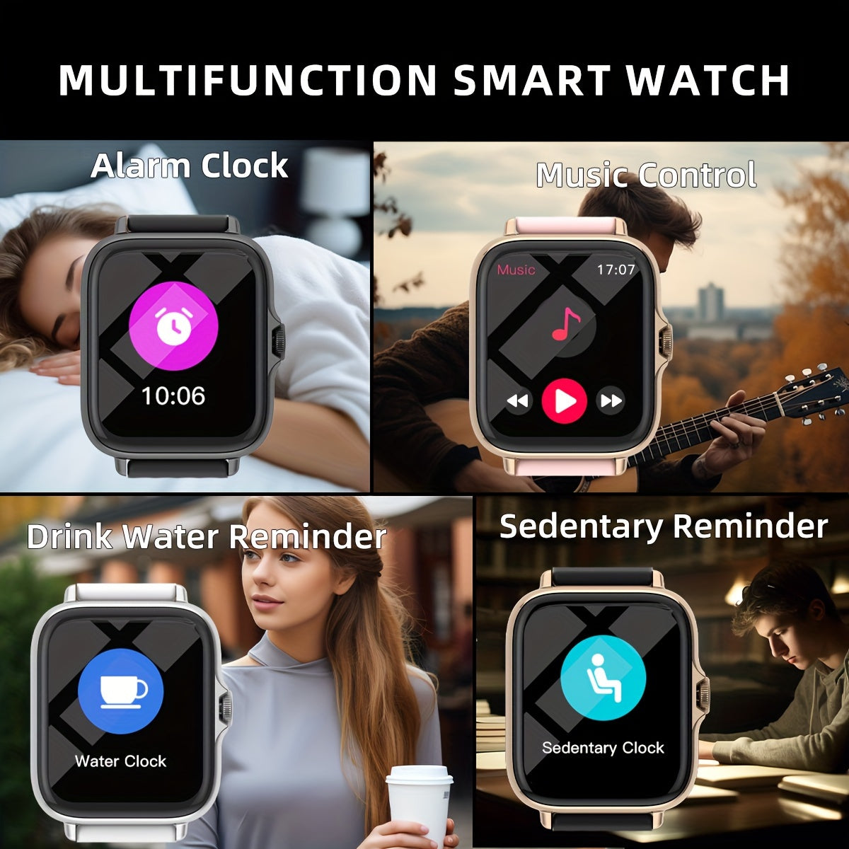 Waterproof Smart Watch, 1.83'' Full Touch Screen Display With Message, Answer Make Call Smartwatch Sleep Monitoring, Sports Pedometer - Veloxea