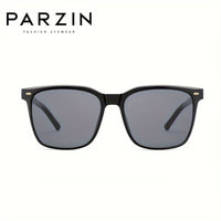PARZIN, Classic Black Square Fashion Glasses, TR Frame Nylon Lens Polarized Glasses, For Men & Women - Veloxea