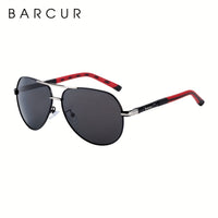 BARCUR Retro Men's Sunglasses Polarized Sunglasses Driving Eyewear UV Protection Protective Sunglasses - Veloxea