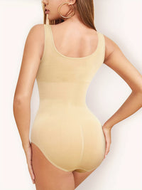 Racelo Shape Wear Bodysuit For Women Waist Trainer Tummy Control Full Body Shaper Seamless Scoop Neck Jumpsuit