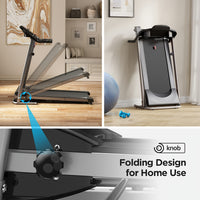 XMKEY 1pc Fitness Treadmills With Folding Handle, Home 2.5 HP Portable Electric Running Machine, Suitable For Body Exercise, Walking, Jogging - Veloxea