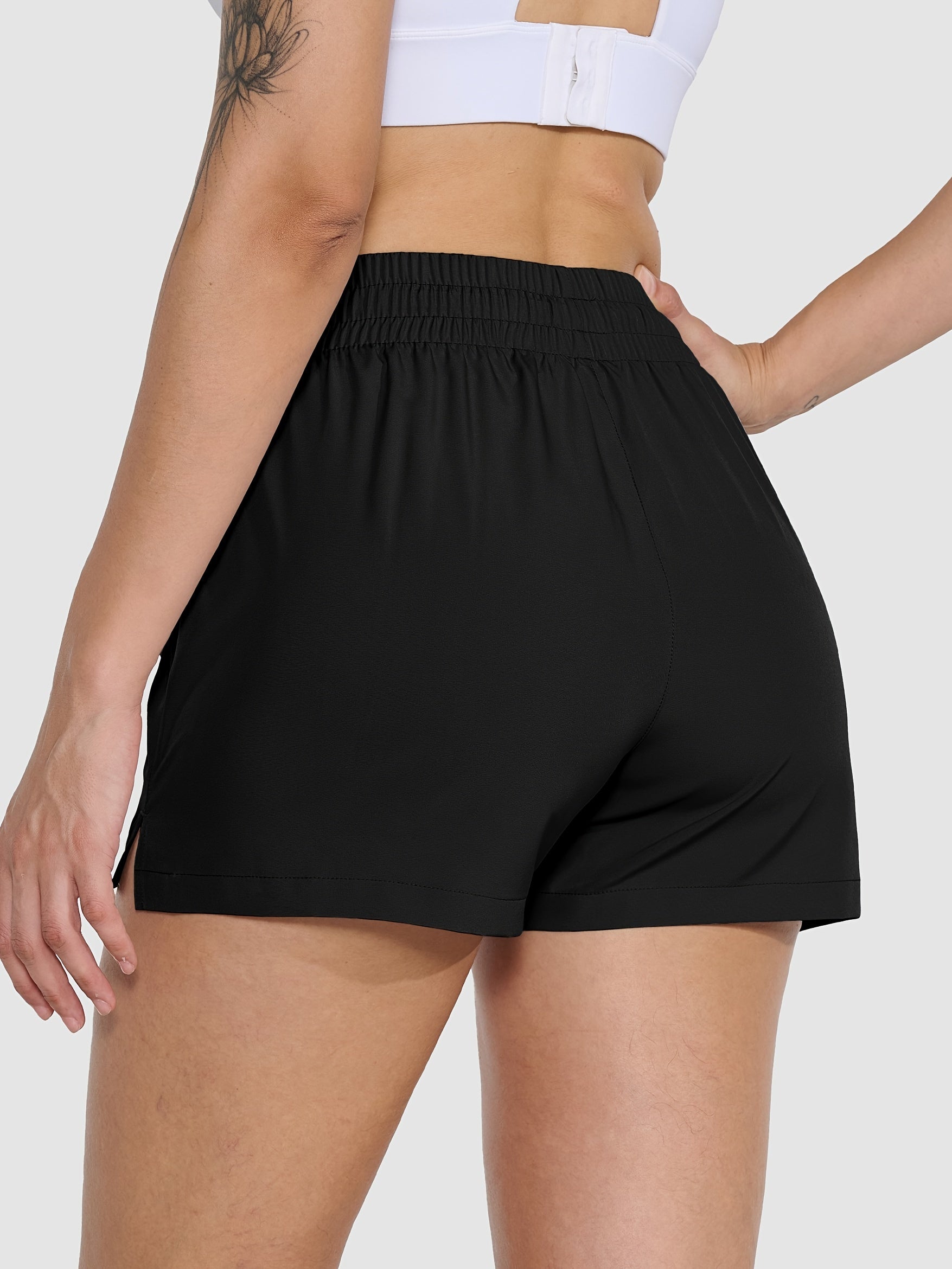 2 Pack 3" Womens Athletic Shorts Basic Running Shorts Lightweight Quick Dry Gym Workout Shorts With Pockets - Veloxea