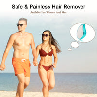 Canvalite Crystal Hair Remover for Women and Men, Fast Painless Magic Crystal Hair Removal Device for Arms Legs Back and Body, Skin Exfoliating Epilators Hair Removal Washable Reusable Portable (Blue) - Veloxea