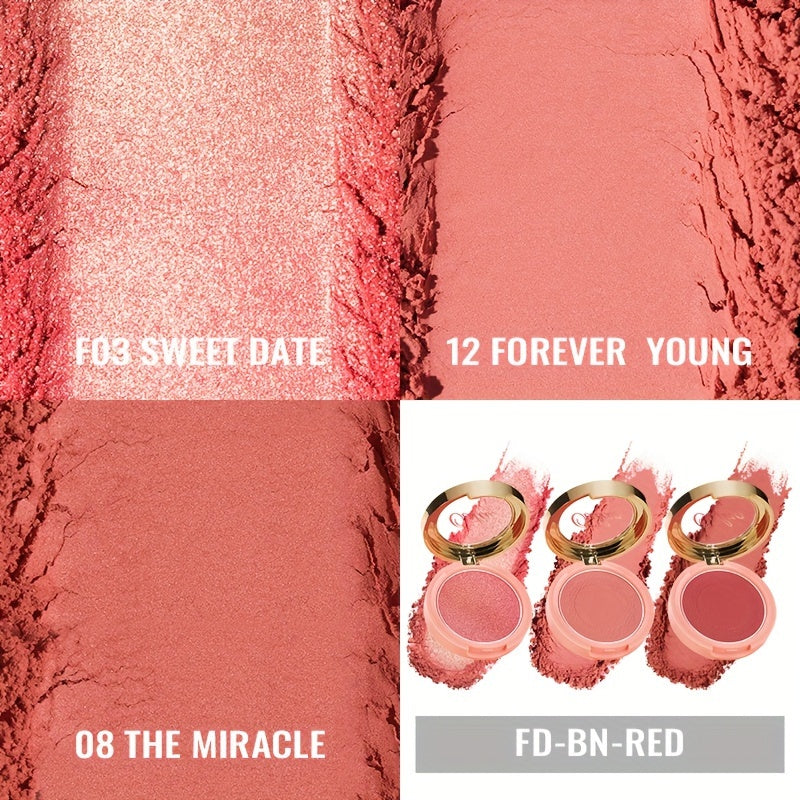 Oulac Tipsy and Shiny Highlight Frost Blush | Highly Pigmented Cream Blush 3 Pcs Set