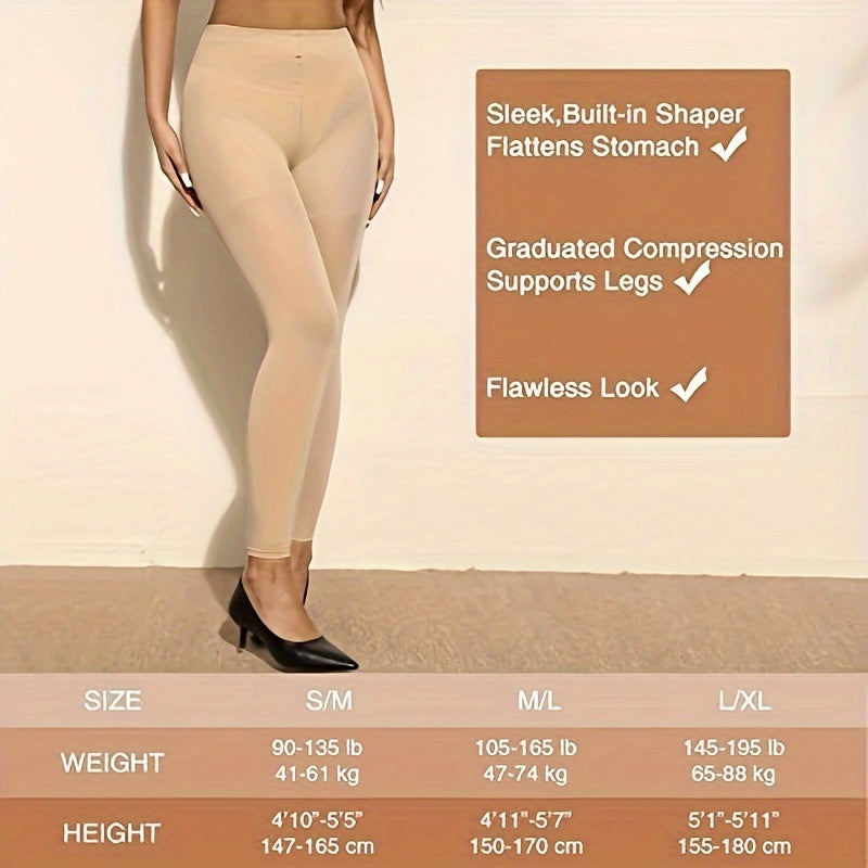 Compression Pantyhose15-20mmHg Graduated Support Tights, Medical Quality Graduated Support Hose for Diabetics, Reduced Swelling Leg & Feet - Veloxea