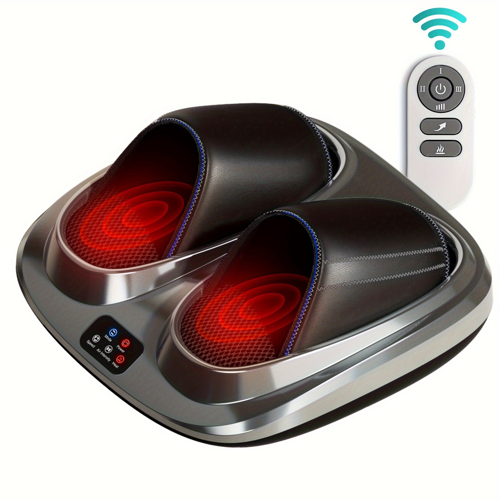 2023 3D Shiatsu Foot Massager for Circulation and Relax, Foot Massager Machine with Deep-Kneading and heat, help for Relax, Calf Massager, ideal gift for Mom Dad Friends Christmas - Veloxea