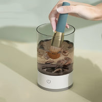 1pc Electric Makeup Brush Cleaner, Cosmetic Brush Cleaner, 2024 New Electric Makeup Brush Cleaner, Makeup Brush Cleaner, Automatic Spinning Makeup Brush Cleaner Fit For All Size Makeup Brush - Veloxea