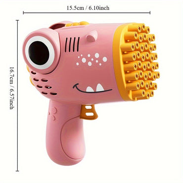 40 Holes Handheld Dinosaur Bubble Machine Fully Automatic Toy Bubble Gun
