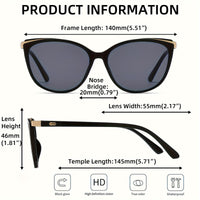 Cat Eye Fashion Glasses For Women Men Casual Anti Glare Gradient Glasses For Driving Travel Beach - Veloxea