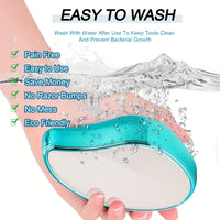 Canvalite Crystal Hair Remover for Women and Men, Fast Painless Magic Crystal Hair Removal Device for Arms Legs Back and Body, Skin Exfoliating Epilators Hair Removal Washable Reusable Portable (Blue) - Veloxea