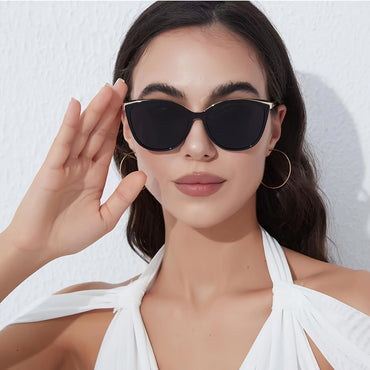 Cat Eye Fashion Glasses For Women Men Casual Anti Glare Gradient Glasses For Driving Travel Beach - Veloxea