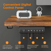 55 inches Standing Desk Adjustable Height Electric Sit Stand Up Desk, Gaming Desk Ergonomic Workstation For Home Office, Cafes, Catering, Event Holding, 4 Colors - Veloxea
