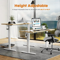 55 inches Standing Desk Adjustable Height Electric Sit Stand Up Desk, Gaming Desk Ergonomic Workstation For Home Office, Cafes, Catering, Event Holding, 4 Colors - Veloxea