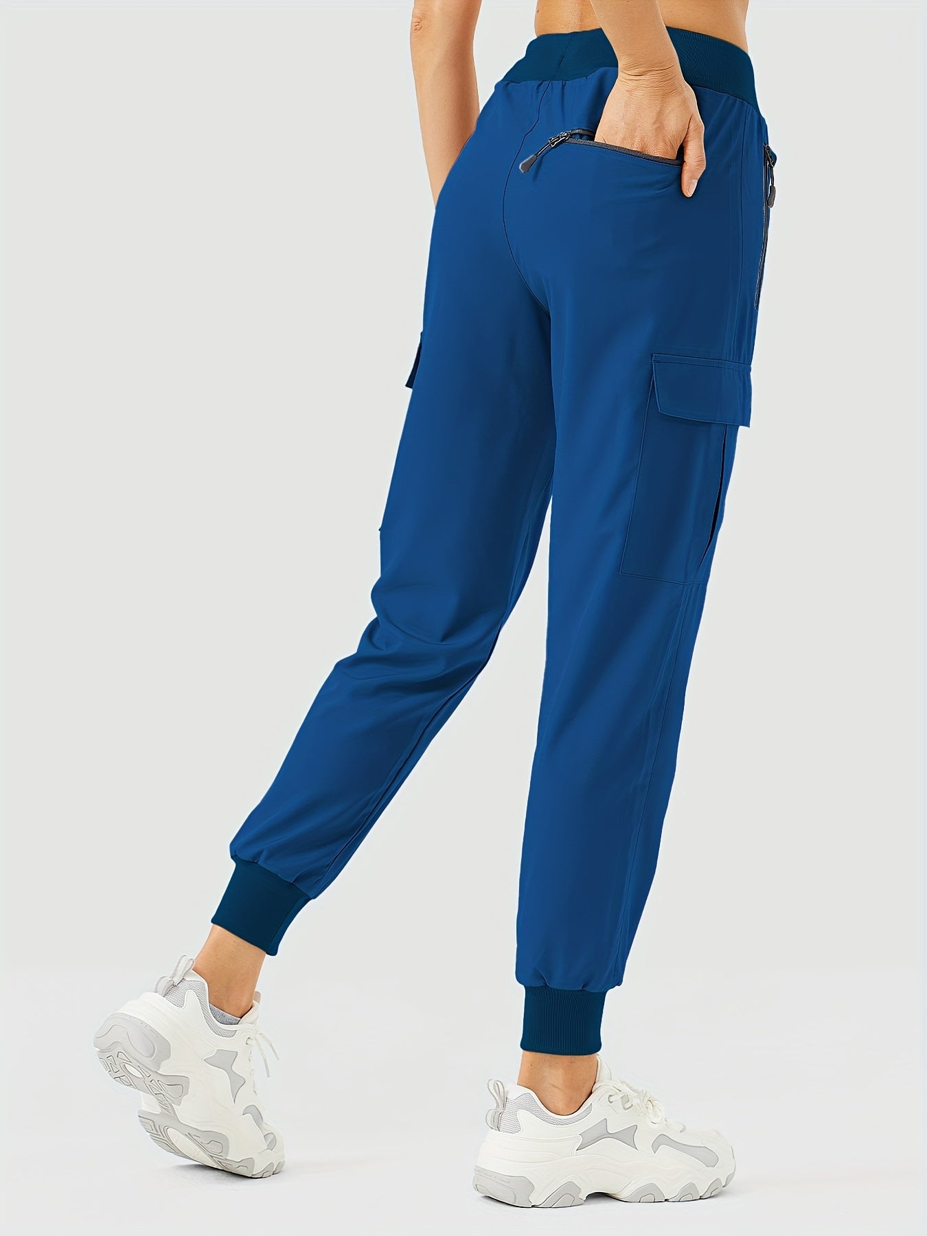 Women's Cargo Joggers Hiking Pants Lightweight Camping Quick Dry Water Resistant UPF 50+ Zippered Pockets - Veloxea