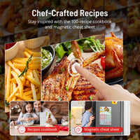Paris Rhne Air Fryer Toaster Oven Combo 26.4QT Countertop Convection Ovens with 24 One-Touch Savable Custom Functions - Veloxea